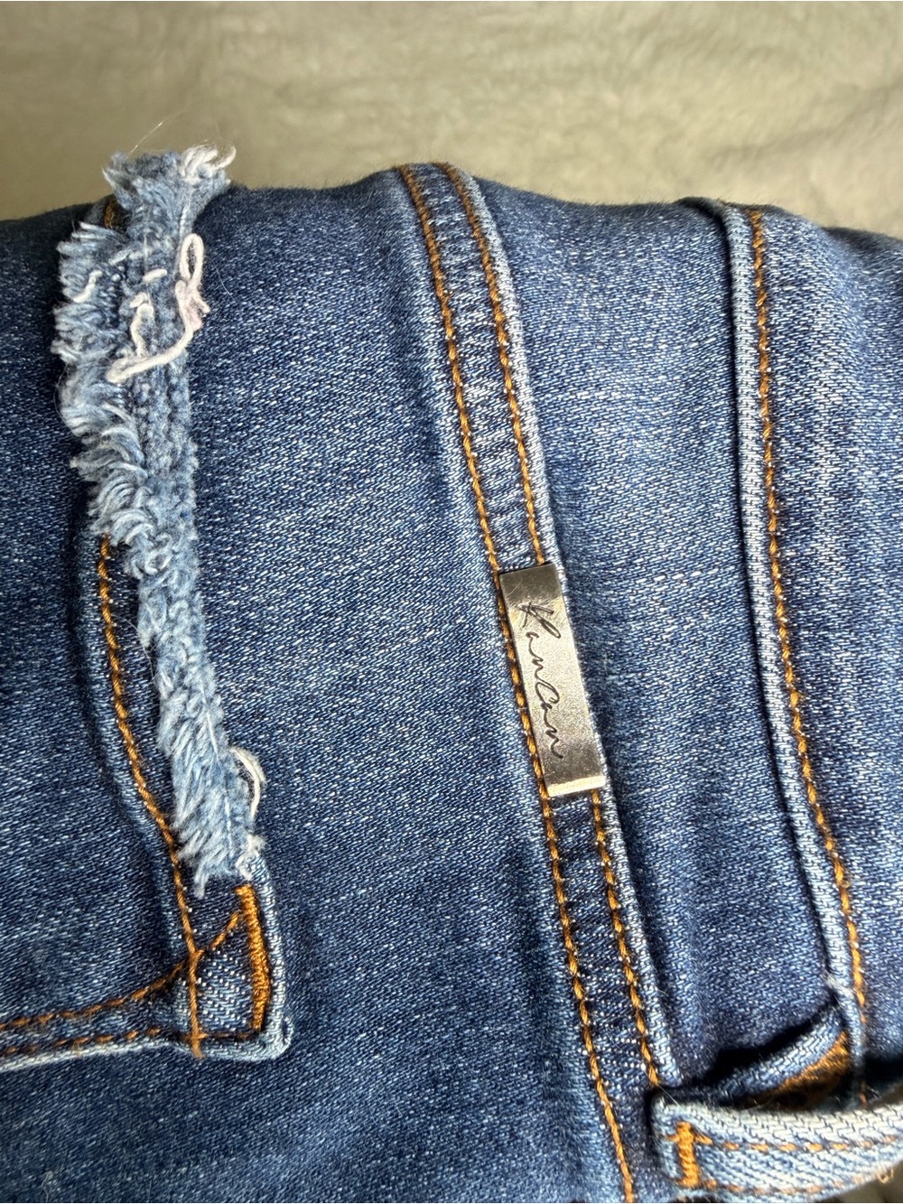 KanCan Dark Blue Distressed High-Rise Skinny Jeans - Picture 3 of 8